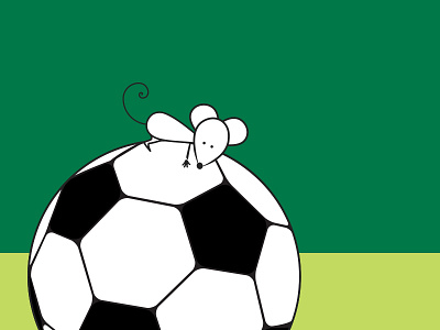 football mouse childrens book illustration mouse vector