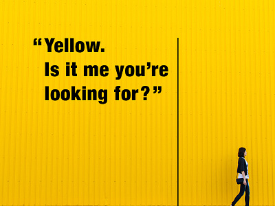 Yellow design typography