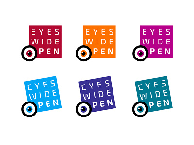 Eyes Wide Open Logo branding design logo rebrand typography vector