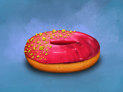 Doughnut illustration art detail doughnut illustration ipad painting procreate wacom digital painting