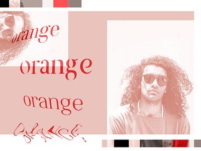 Orange graphic design typography