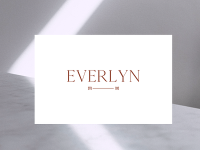 EVERLYN Studio design graphic design logo minimalism studio type typography visual identity