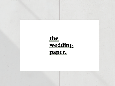 The Wedding Paper branding graphic design logo minimalism type wedding