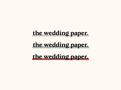 The Wedding Paper #2 branding design graphic design logo minimalism type typography wedding