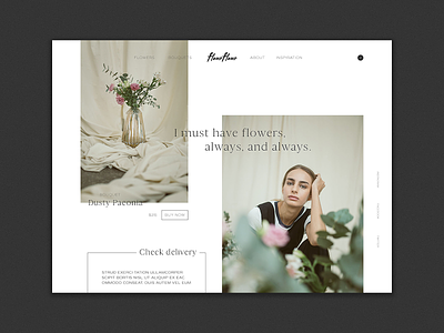 website #5 - fleurfleur design digital design flower flowershop graphic design minimalism ui webshop website website design