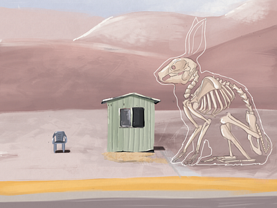 Return animal animation art artdirector artist color colorful design illustration illustrations illustrator island painting pastel pastel color photoshop rabbit skeleton wacom cintiq