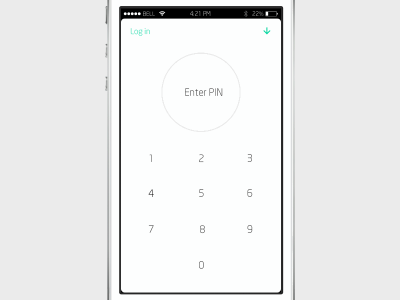 Log In Concept banking infinum ios7 iphone log in concept