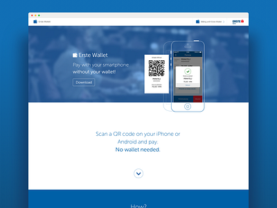 Erste Wallet Website android erste ios onepager payment promo promotional wallet web website