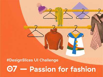 #DesignSlices UI Challenge 07 - Passion for fashion app challenge designslices designslicesuichallenge marketplace secondhand shopping ui uichallenge uidesign uiux