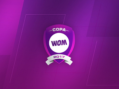 Copa Wom chile crest football lights purple shield soccer wom