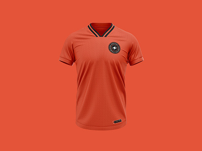 Switch Football Academy crest design football jersey logo orange shield soccer