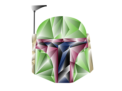 Boba Glass 3d color fun geometric illustration starwars ui ux