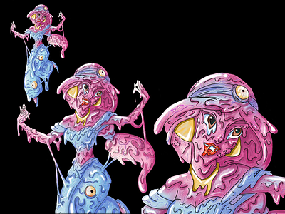 A Melting World 3d animation art cartoon clothing color comicbook concept creepy design disney illustration illustrator logo melt new vector