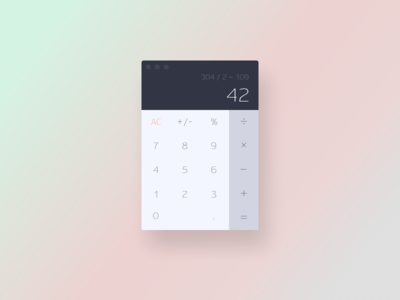Calculator by Choma Goma on Dribbble