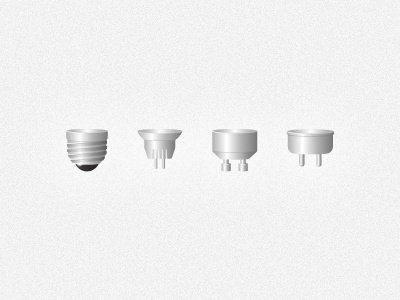Four Bulb Bases ai bulb base icon illustration respiro media vector