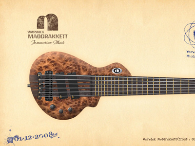 Warwick Maddrakkett Bass Concept bass bass guitar illustration illustrator maddrakkett photoshop warwick