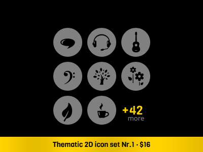 Thematic 2D Vector Icon Set · 1