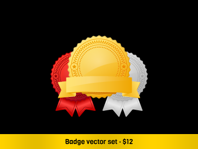 Badge Vector Set icon set icons onemanzoo respiro media vector badges vector icons