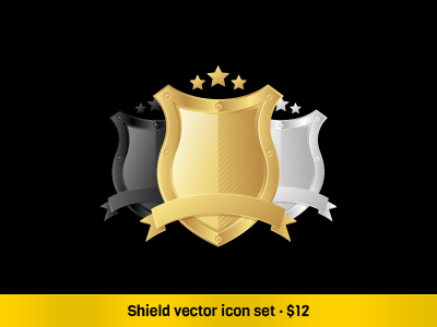 Shield Vector Set icon set icons onemanzoo respiro media shields vector icons