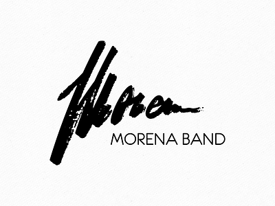 Morena Band logo handwriting logo morena band onemanzoo respiro media vector