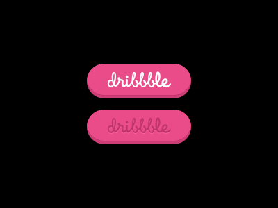 Dribbble Button · FREE psd file