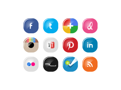 Social Media Icon Set Nr. 1 · FREE ai + psd files free icons icon set icons onemanzoo respiro media social media social media icons vector icons