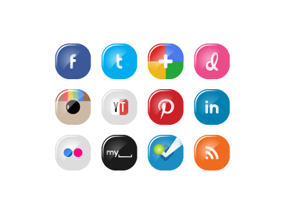 Social Media Icon Set Nr. 1 · FREE ai + psd files