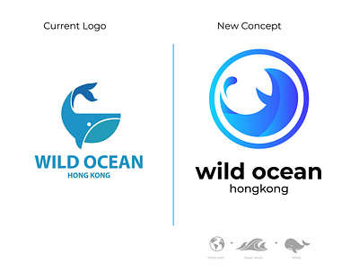 Wild Ocean Logo Redesign branddesign branding design logo minimallogo modern modernlogo pattern typography vector