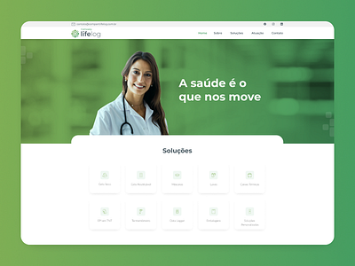 Company Life Log - Site health landing page medical mobile responsive site ui design uxdesign web design web site