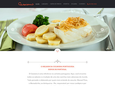 Cassiano Restaurant adobe adobe xd landing page landingpage restaurant site ui ux web website xd