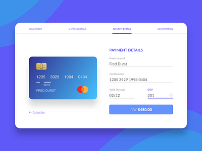 Credit card checkout by Kleber Malabi on Dribbble