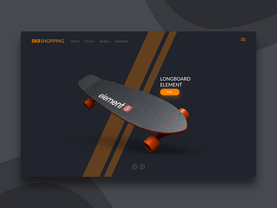 Landing Page Skateboard appdesign graphicdesign uxdesign