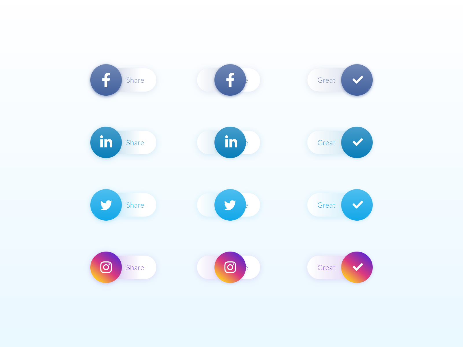 Social Share by Kleber Malabi on Dribbble