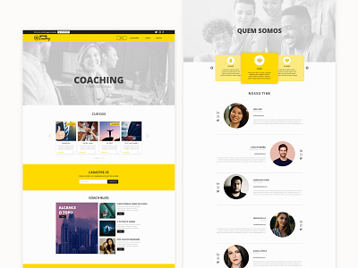 Coaching black coaching landing page landingpage ui uidesign uxdesign webdesign website yellow