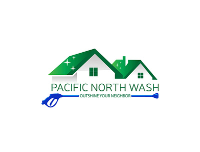 Pacific North Wash | Home Cleaning Logo businesslogodesigners cleaning company logo design freelancedesigners graphic design graphicdesign home home logo icon logo mark logodesign logos mark minimalist logo pressurewashinglogo symbol vector window cleaning logo