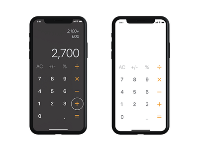 Daily UI– Calculator design iphone x sketch ui vector