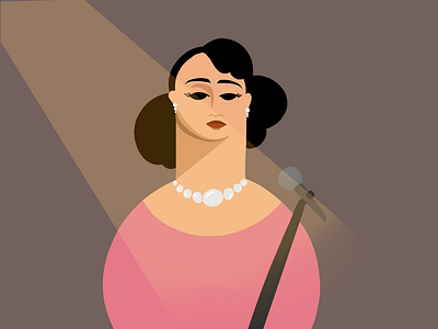 Singer flatdesign illustration procreate