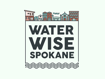 Water Wise branding design flat icon illustration logo vector