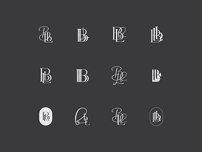 BbL Monogram Exploration badge badge collection branding design icon illustration illustrator logo logotype typography vector wip