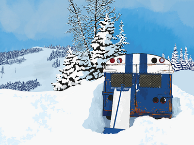 Mt Spokane Terrain Park Poster bus design digital painting illustration illustrator park procreate procreate art procreateapp rusty ski ski lift snow snowboard snowboarding texture truegrittexturesupply vintage