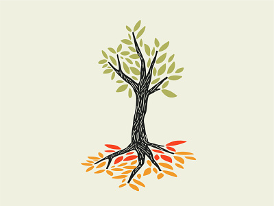 We Are Resilient autumn community design fall grow illustration nature refugee resiliency resilient tree vector