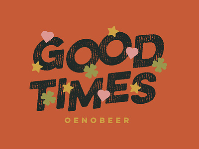 Good Times beer branding design graphic design illustration logo packaging retro texture typography vector vintage