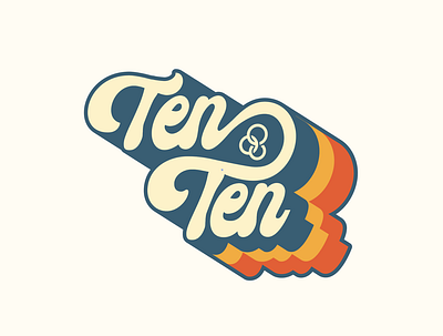 Ten Ten Groovy Type design flat groovy illustration logotype type typography vector vintage