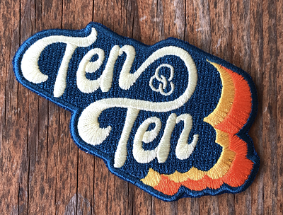 Ten Ten Embroidered Patch apparel embroidery illustration logo logotype typography