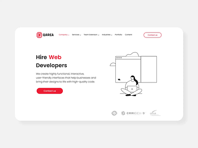 Hire Web Developers, screen animation animation branding coding design developer illustration illustrations motion red ux website white