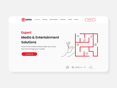 Expert Media & Entertainment Solutions page animation animation black branding clean concept motion ui ux vector website