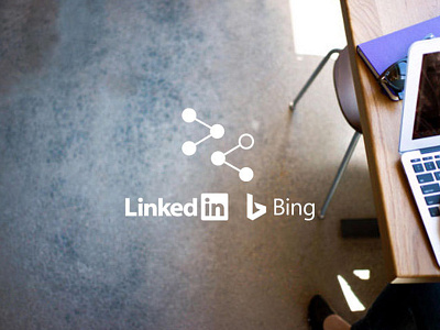 Proposed partnership branding for LinkedIn + Bing art branding design direction graphic