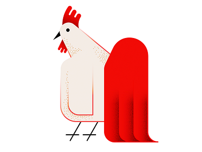 Chicken Boy chicken illustration red texture