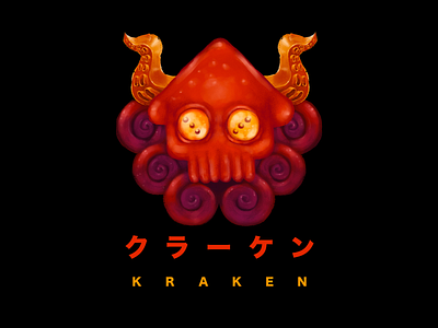 Kraken Gaming gaming illo illustration logo red texture type