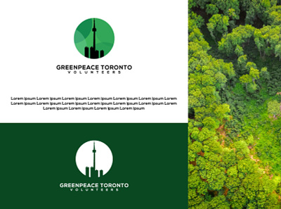 GREEN PEACE TORONTO - LOGO DESIGN animator green logo greenery logo design concept logodesign peace toronto illustrator